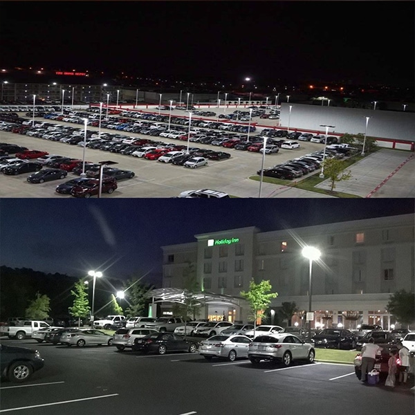 300 watt led parking lot lights project