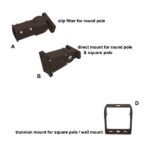 slipfitters, pole mount and trunnion brackets