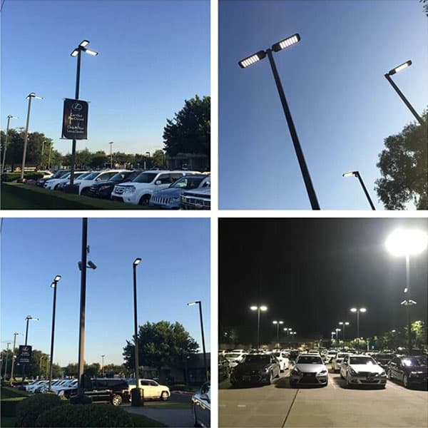 400W Metal Halide LED Parking Lot Shoebox Fixture Replacement 3 Mountings UL DLC 