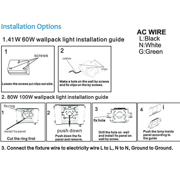 LED-wall-pack-lights installation