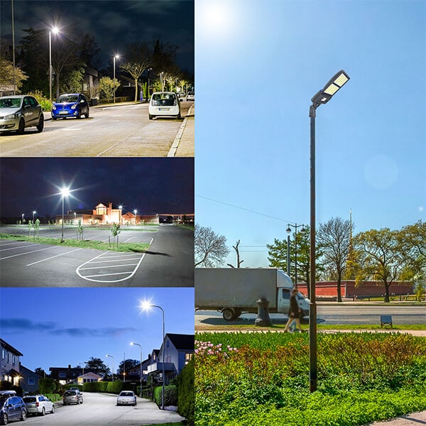 LED Parking Lot Light with Photocell 450W-800W Equiv. 150W 300W Dusk-to-Dawn 