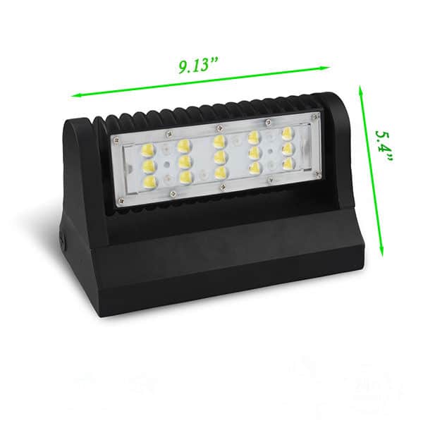 bronze LED rotatable wall pack 40w