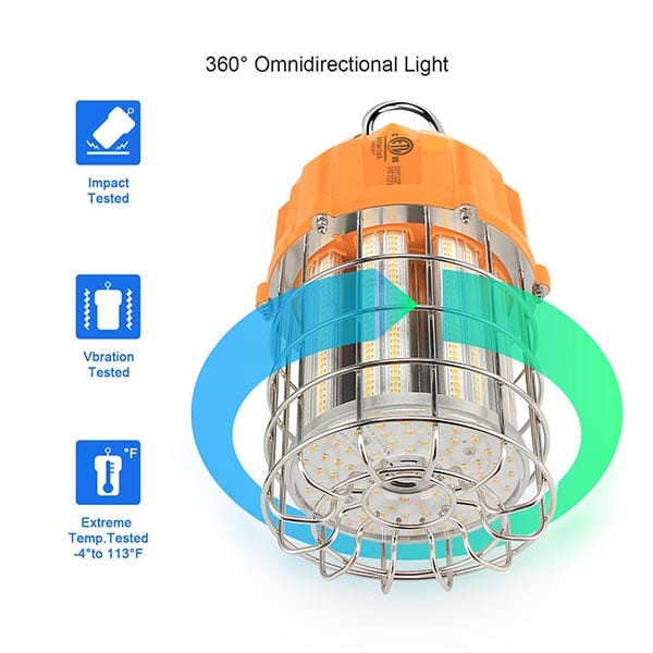 150 Watt LED Temporary Construction Lighting 5000K 22500LM Replace 1000W MH/HID 