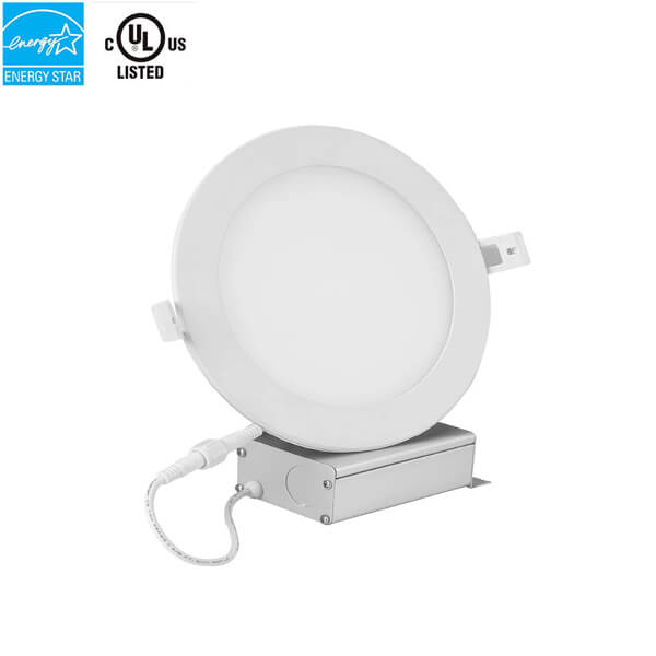 ANC 4-Inch 9W 120V Recessed Ultra Thin LED Panel Light,Retrofit Downlight Wafer Panel Slim IC Rated ETL Energy Star 5000K Cool White Round Panel Ceiling Light 4 Pack 
