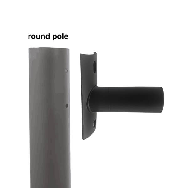 round pole brackets