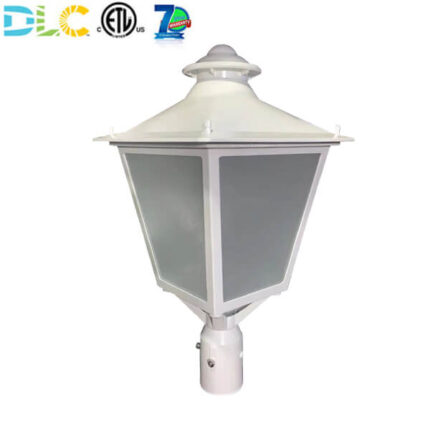 white outdoor post lantern light